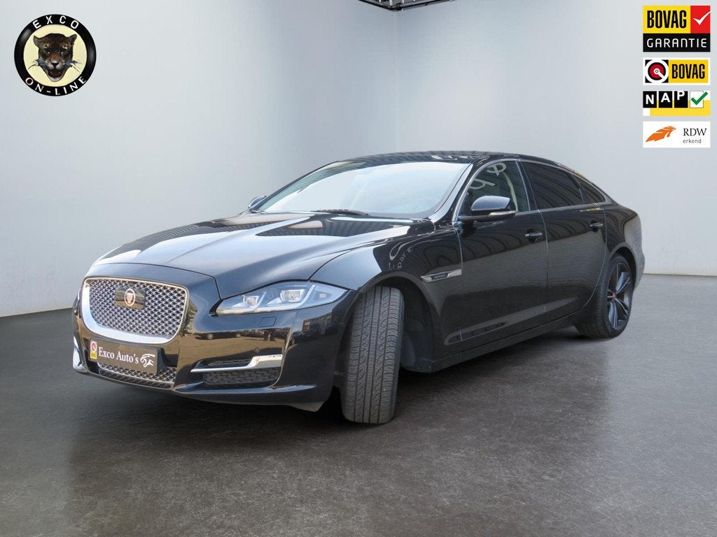 Jaguar XJ 5.0 V8 SC LWB, Auto's, Automaat, Achterwielaandrijving, Zwart, Sedan