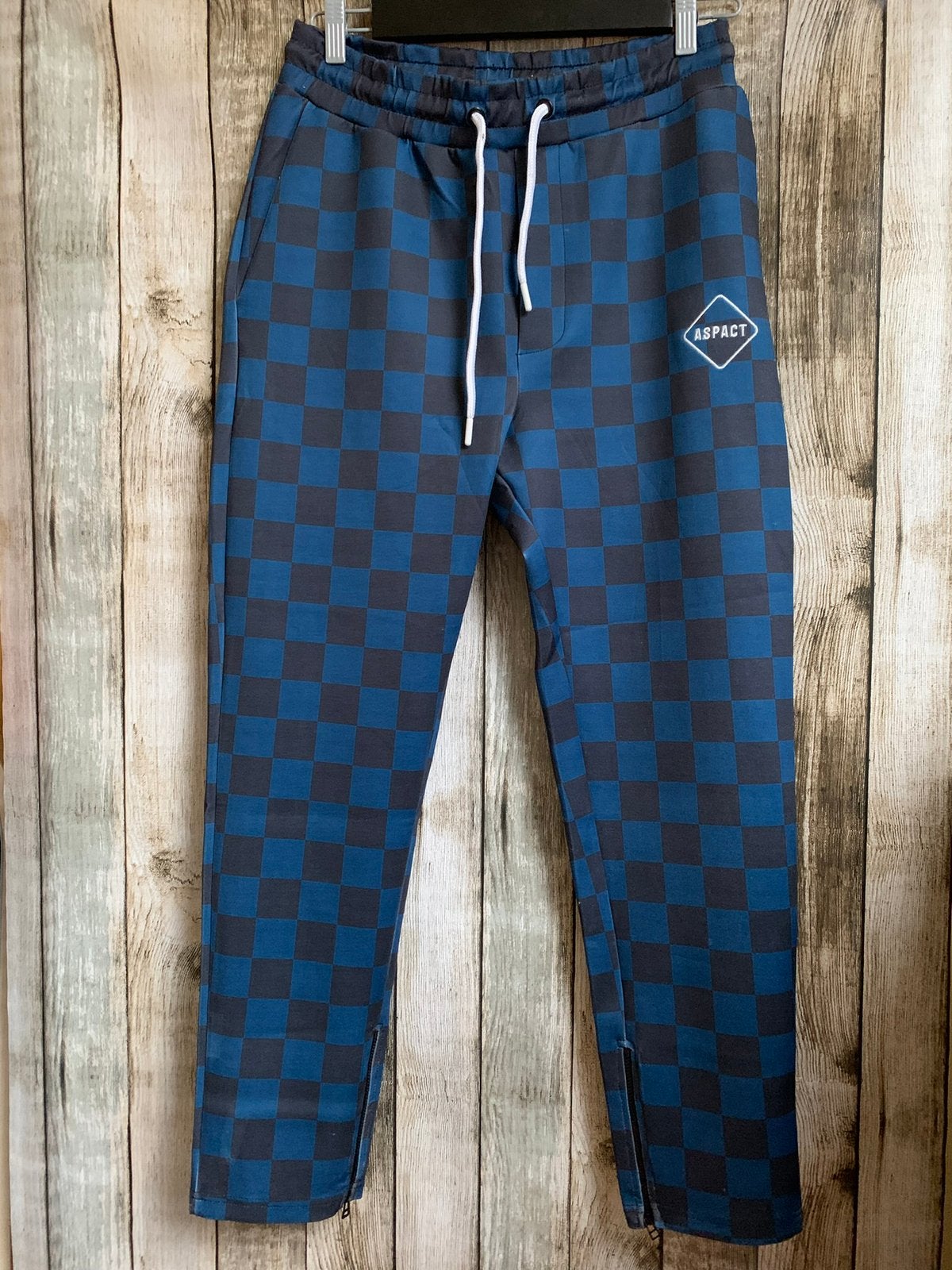 Aspact gave (sport) broek met checkmotief (Maat M), Verzenden, Nieuw, Maat 48/50 (M), Meerkleurig