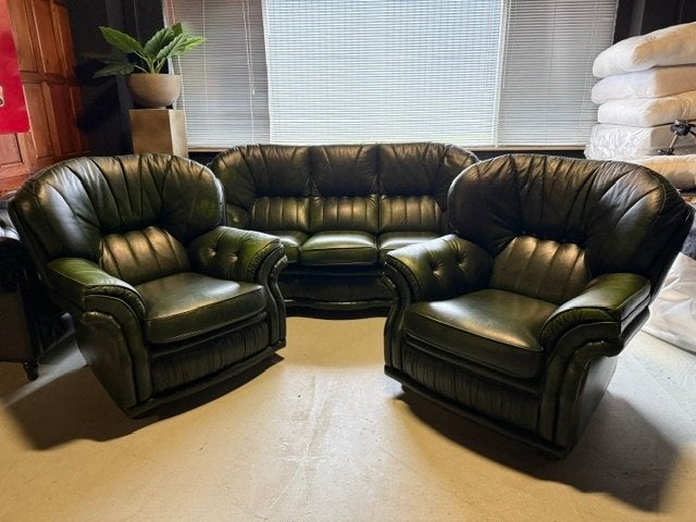 Chesterfield bankstel, Huis en Inrichting, Traditioneel Engels Klassiek, Gebruikt, Springvale, 150 tot 200 cm