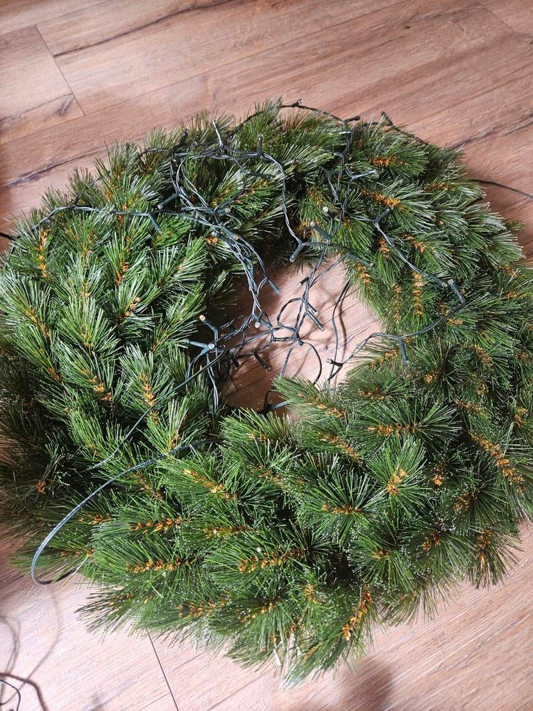 Kerstkrans inclusief lampjes 50 cm, Ophalen of Verzenden