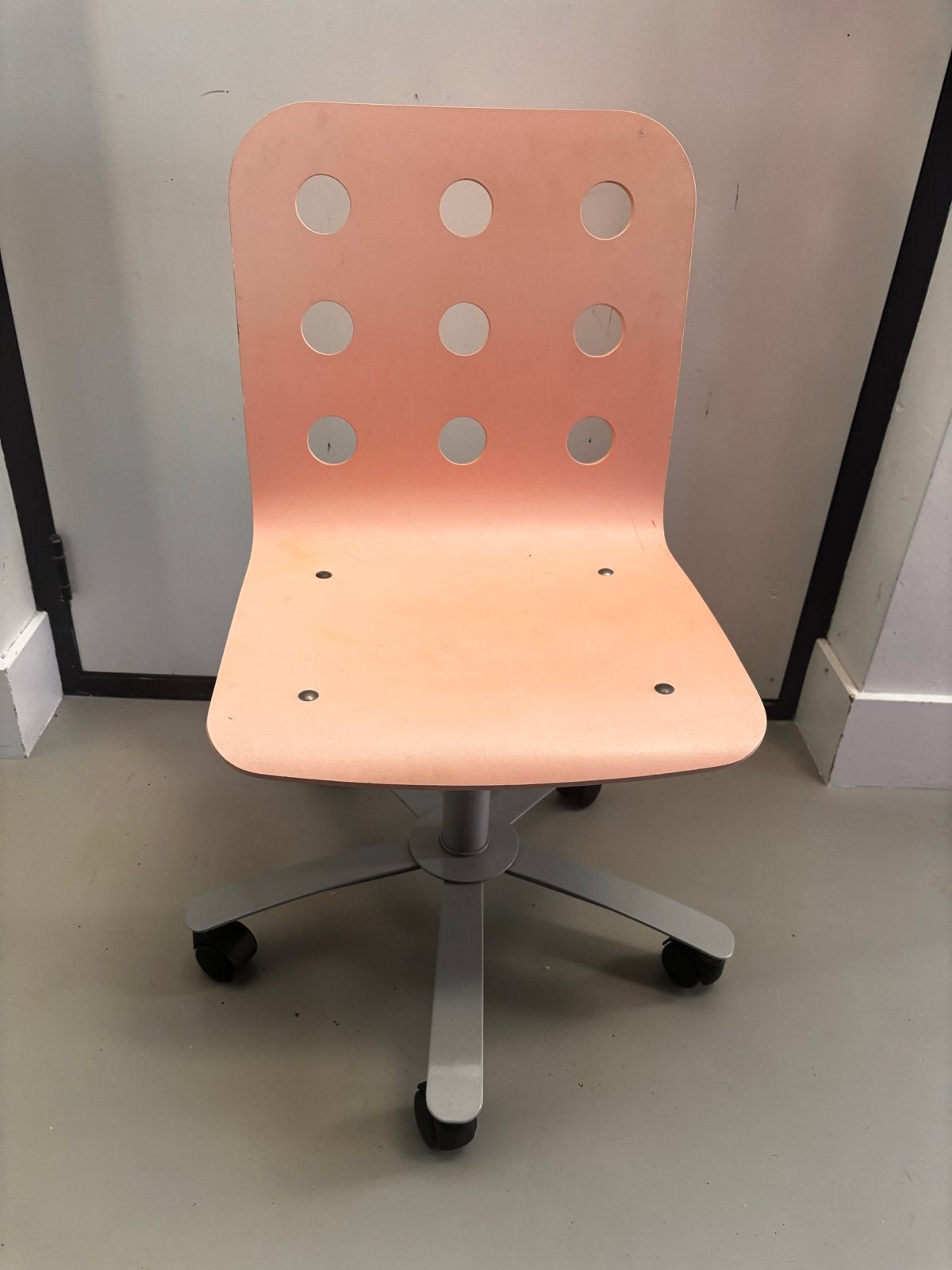IKEA JULES Bureaustoel - Roze/Hout, Vintage 1999, Ophalen, Gebruikt, Overige kleuren, Eén