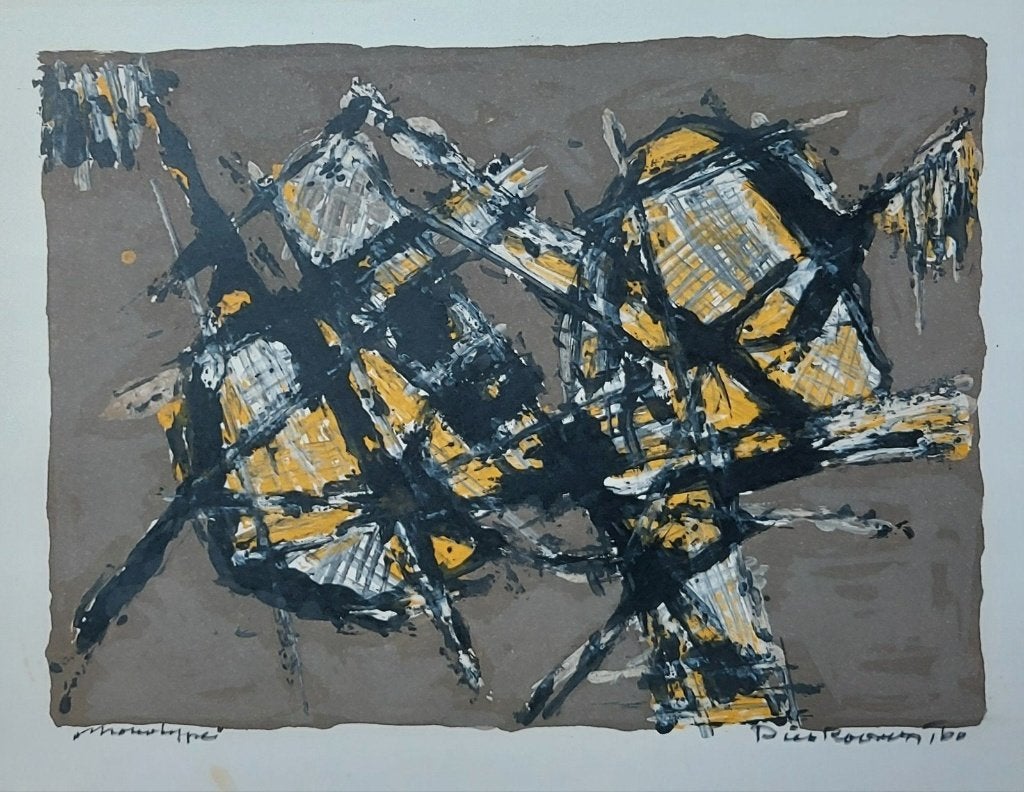 Piet Roovers 1924-1997 monotype 1960 gesigneerd, Ophalen