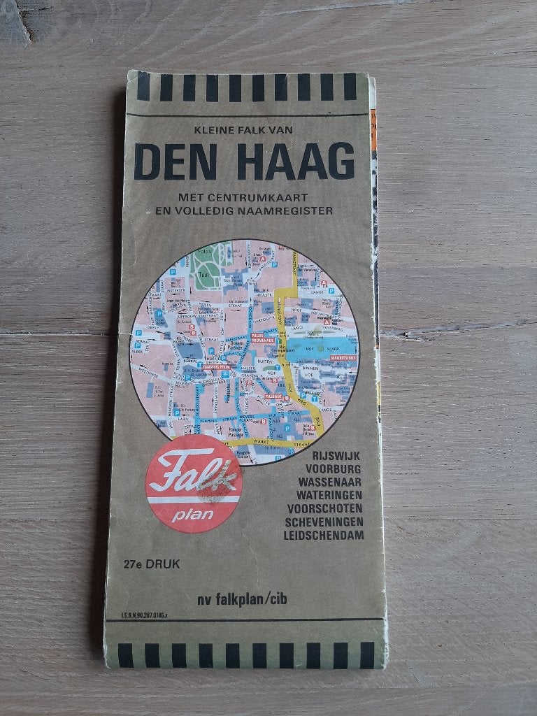 oude Falk Plan plattegrond Den Haag, 1978, Rijswijk Voorburg, Gelezen, Ophalen of Verzenden, Landkaart, Falk Plan