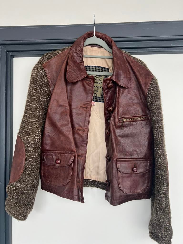 Vintage Jas leder Replay, Ophalen of Verzenden, Zo goed als nieuw, Maat 38/40 (M), Zwart
