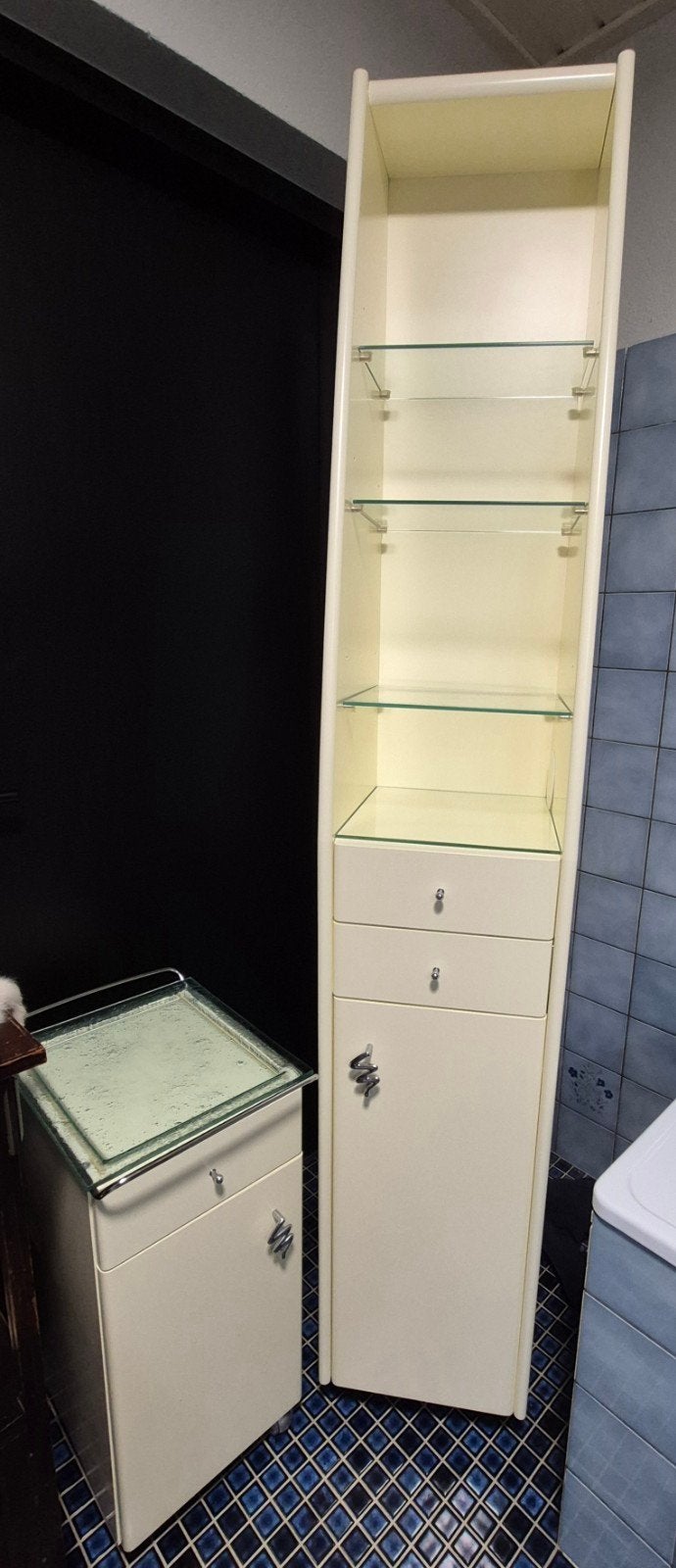 Vintage Italiaanse Boekenkast en Nachtkastje Set, Ophalen
