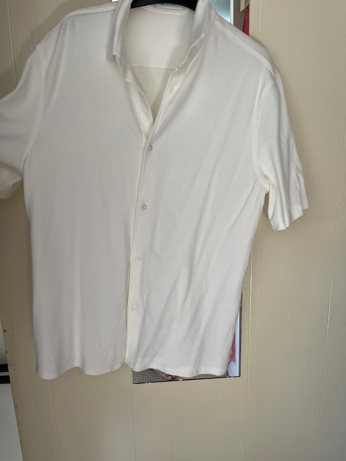 Zara wit overhemd met korte mouwen - Maat XL, Ophalen of Verzenden, Zo goed als nieuw, Maat 56/58 (XL), Wit