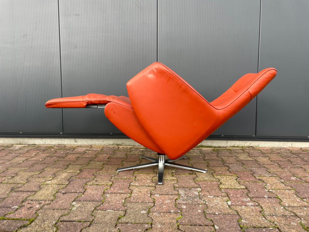 Oranje de toekomst twice relax fauteuil / relaxstoel op accu, Gebruikt, Minder dan 75 cm, Ophalen of Verzenden, Nvt