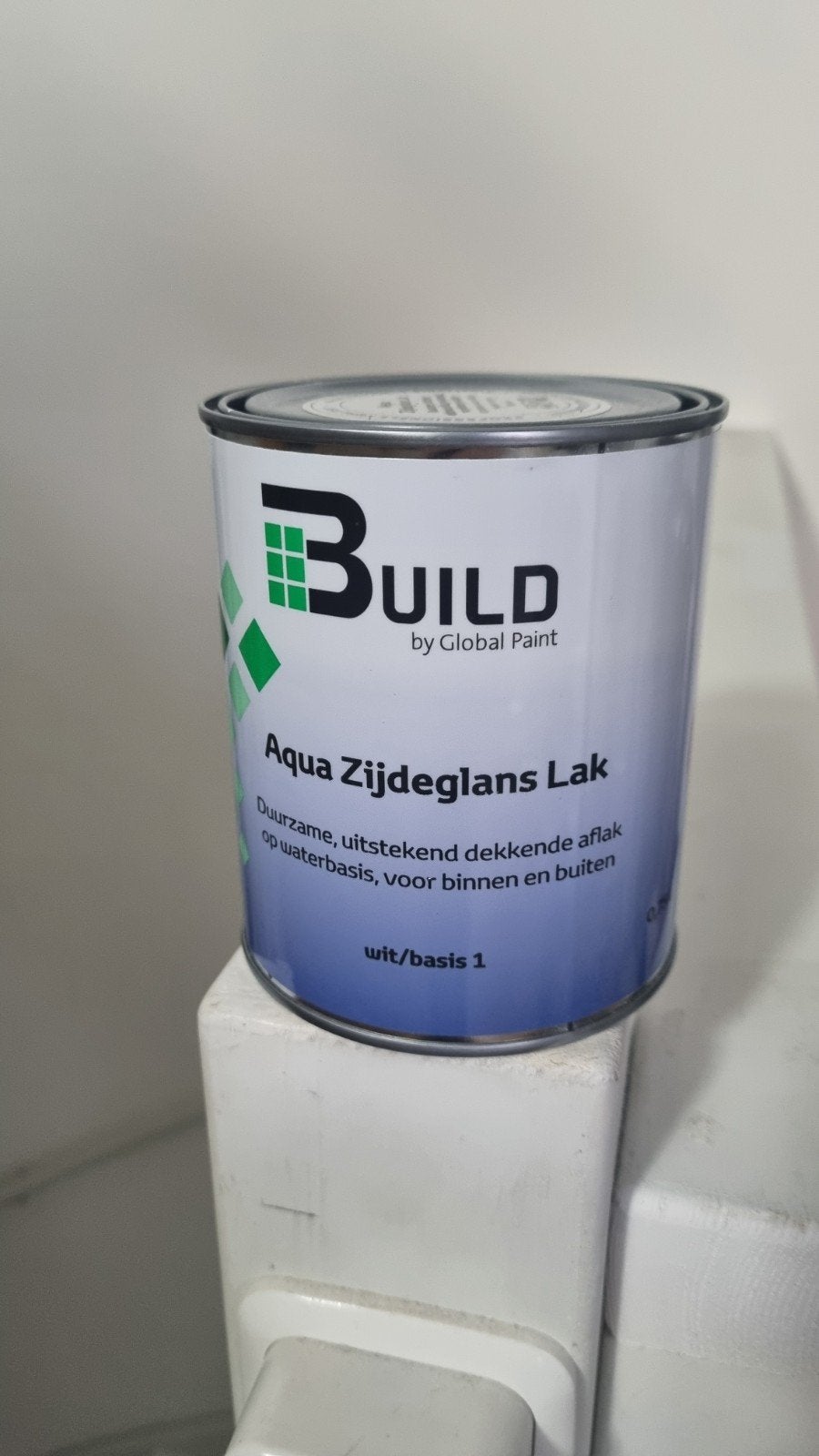NIEUW Lak wit Aqua Zijdeglans waterbasis 0,75 liter, Ophalen, Wit, Nieuw, Lak