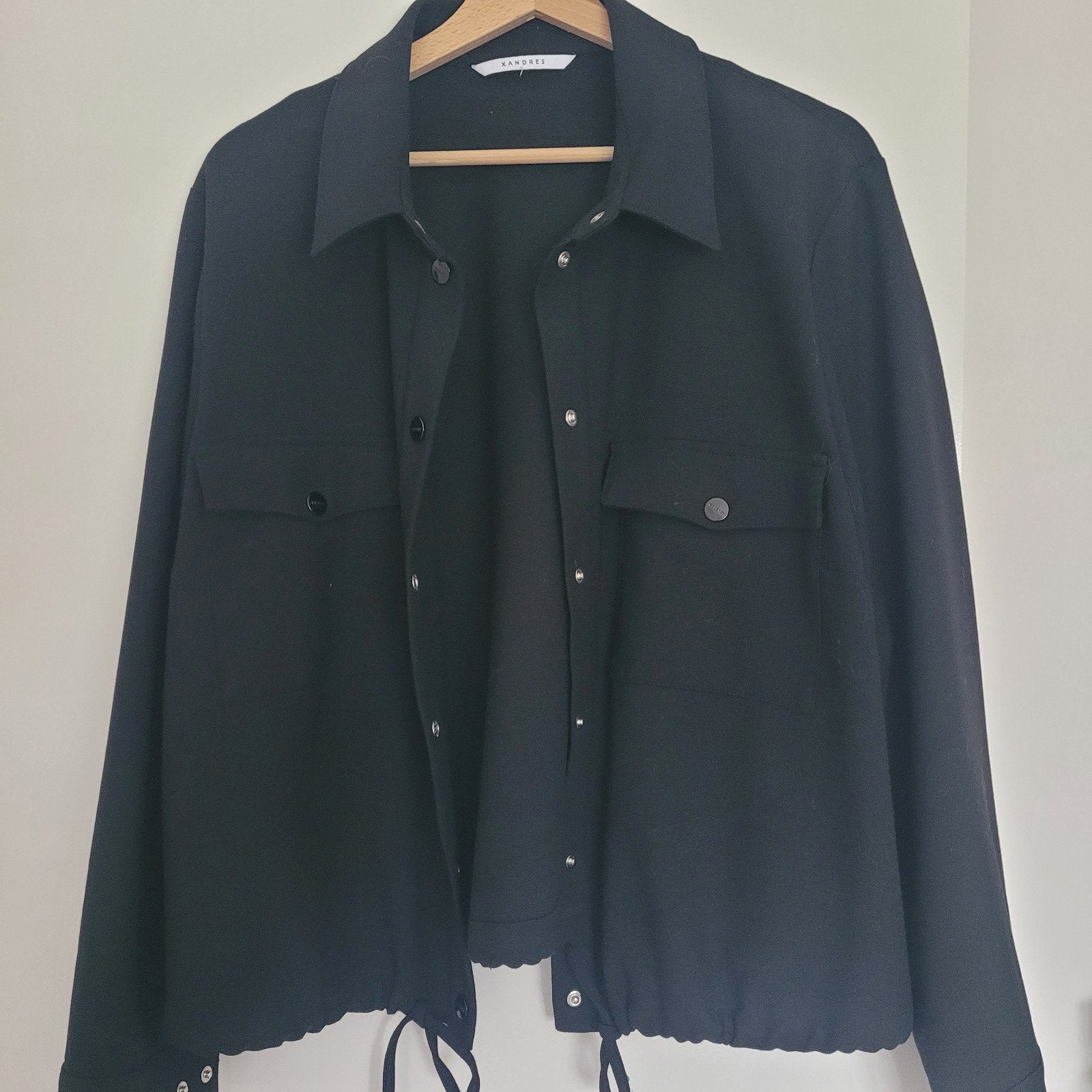 Xandres zwart blouse/jasje xl ZGAN, Ophalen of Verzenden, Zo goed als nieuw, Maat 46/48 (XL) of groter, Zwart