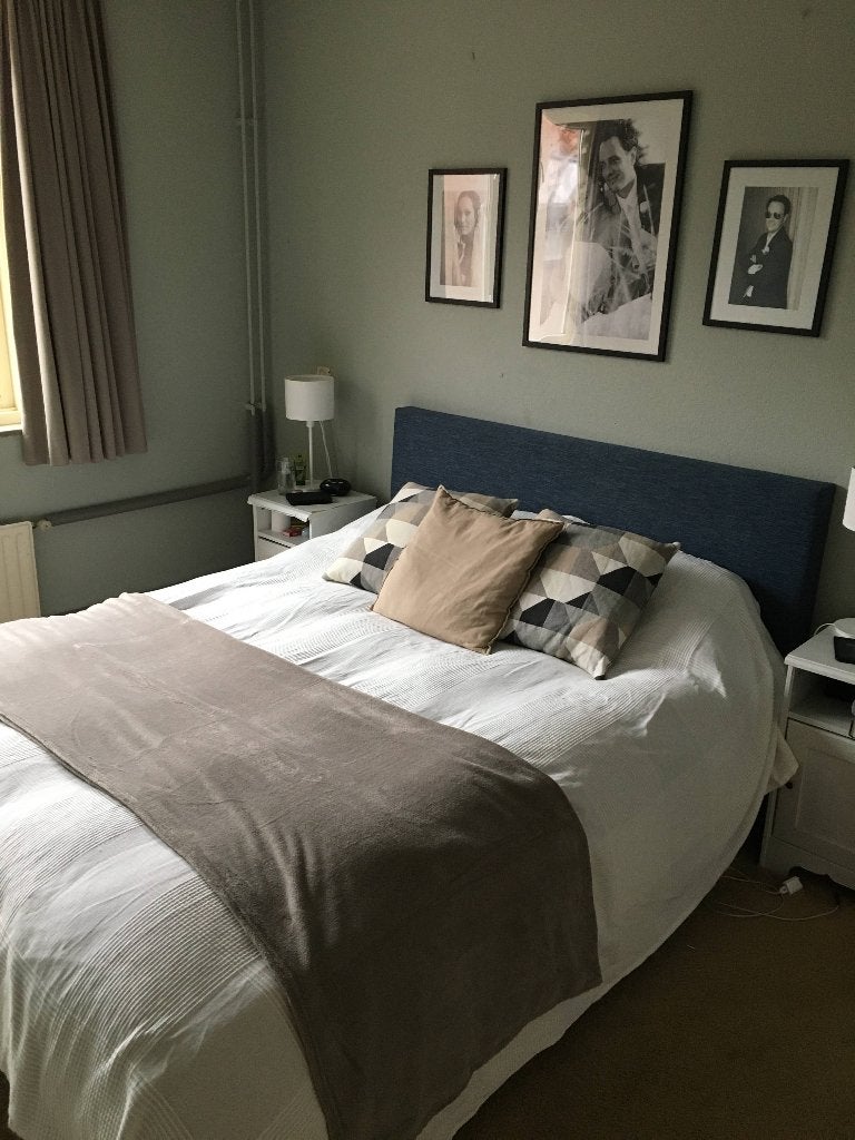 MioDormio boxspring - Plank mogelijk te vervangen, Ophalen, Gebruikt, Blauw, Tweepersoons