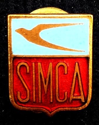 Simca knoop-speld emaille, Verzamelen, Verzenden, Nieuw, Transport, Speldje of Pin