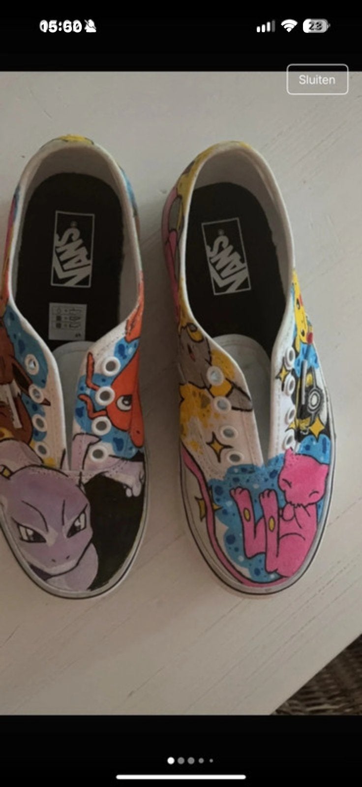 Voor de kleine pokemon fan beschilderde vans 32.5, Jongen of Meisje, Schoenen, Ophalen of Verzenden, Zo goed als nieuw