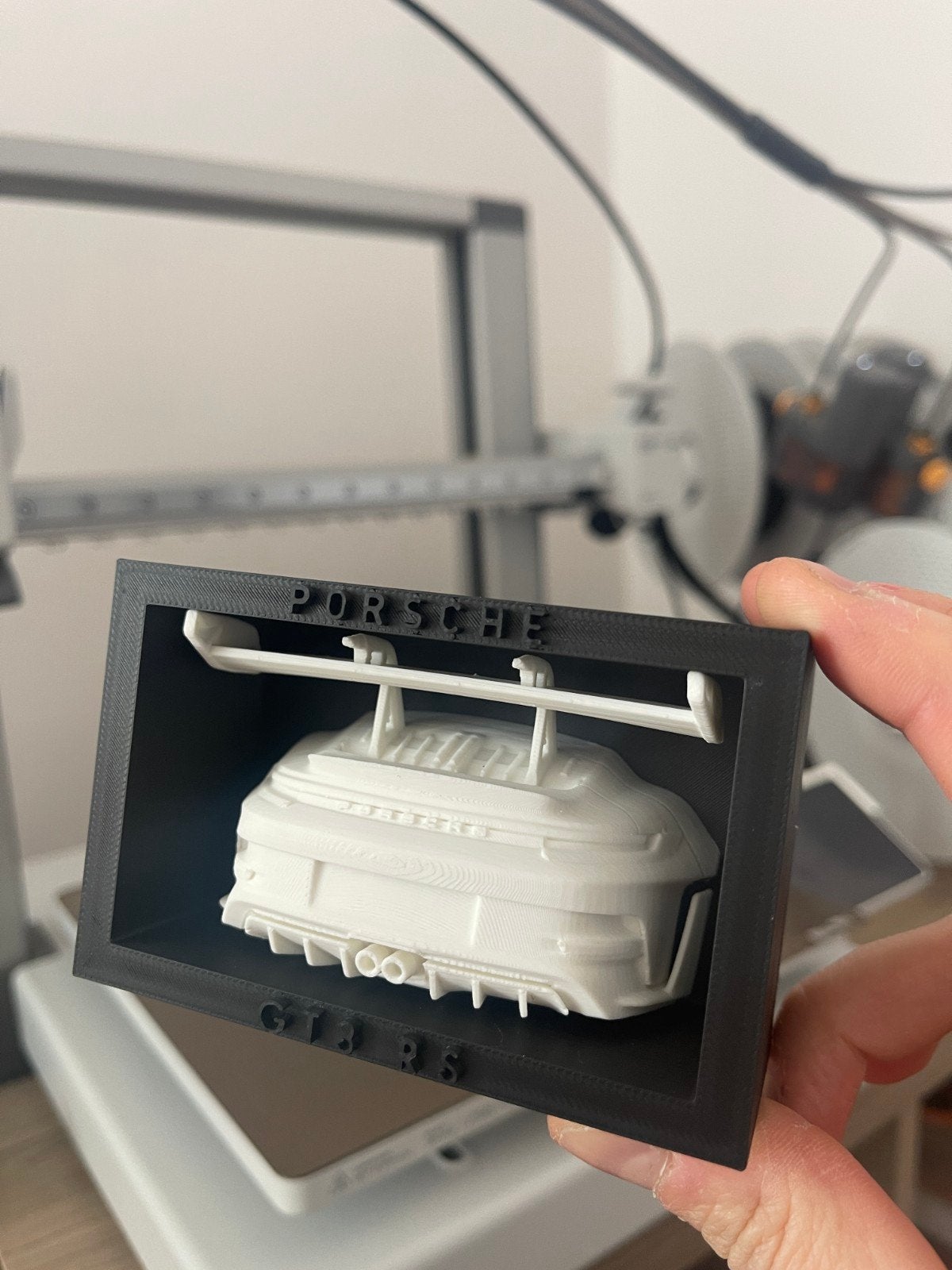 3D Geprinte Porsche GT3 RS Muurkunst, Overige merken, 1:50 of kleiner, Auto, Verzenden
