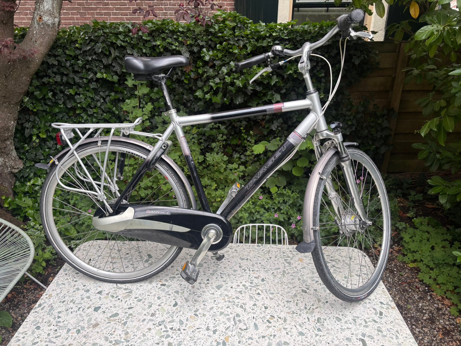 Herenfiets TARGET (RIJKLAAR) 7 versnellingen+rollerbrake rem, Versnellingen, 49 tot 53 cm, Zo goed als nieuw, Trommelrem