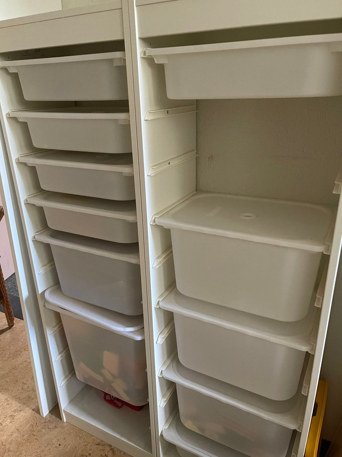 Ikea Trofast kasten wit met diverse bakken, Ophalen, Gebruikt
