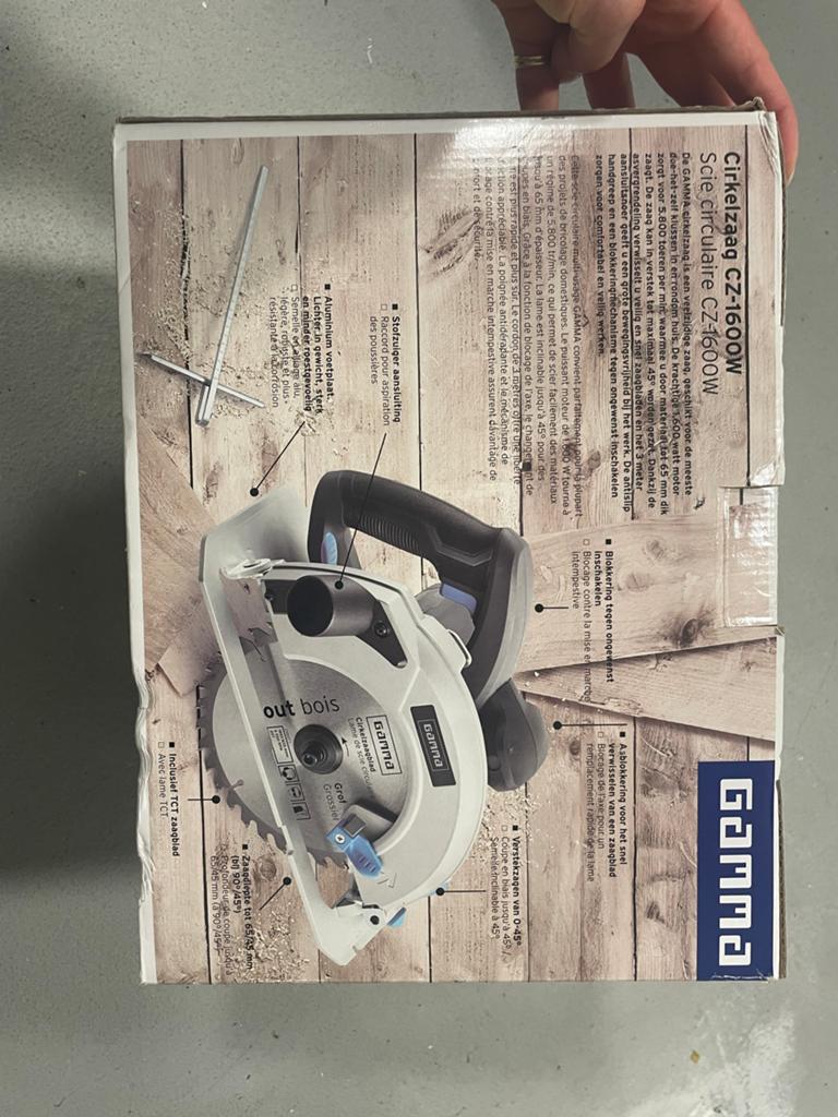 Gamma Cirkelzaag CZ-1600W, Ophalen, Cirkelzaag, Nieuw, 30 tot 70 mm
