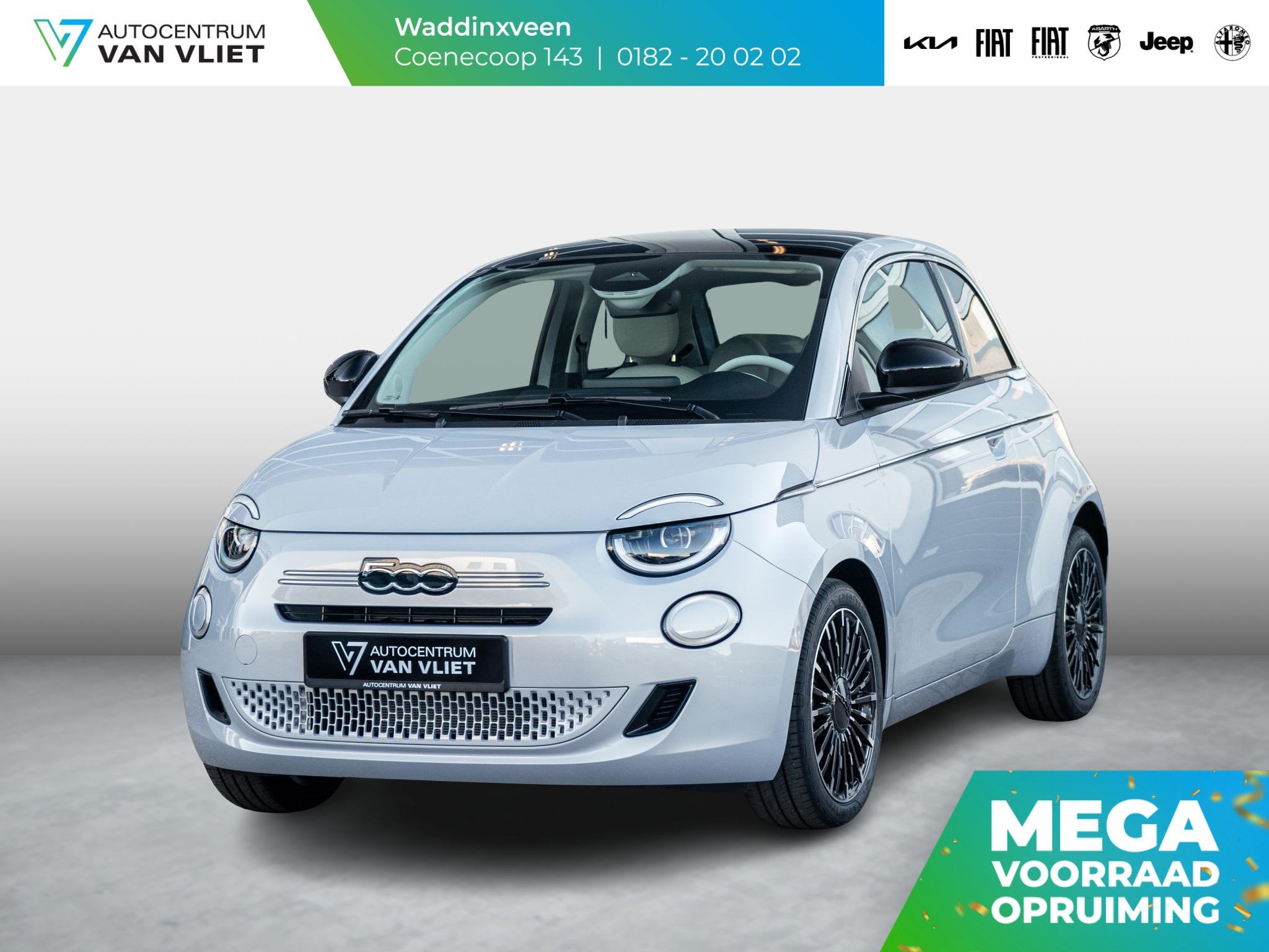 Fiat 500 Hybrid La Prima | Clima | LED | PDC | JBL Premium A, Auto's, Gebruikt, Met garantie (alle), Automatische klimaatregeling