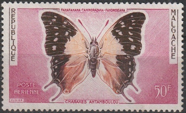 3319. Madagascar 457 pfr. Vlinder, Verzenden, Overige landen