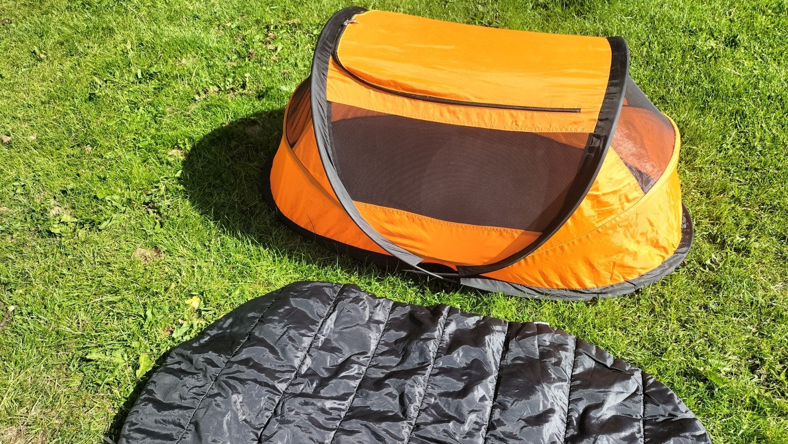 Deryan pop-up baby Oranje reis tent tentje, Caravans en Kamperen, Tenten, Ophalen of Verzenden, Zo goed als nieuw, Tot en met 2
