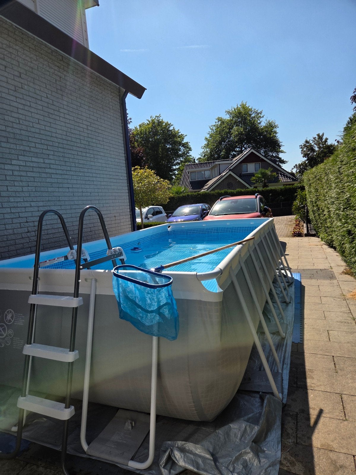 Intex frame Rechthoekig Zwembad Set - 4.88m x 2.44m, Ophalen, 200 tot 300 cm, 80 tot 120 cm, Zo goed als nieuw