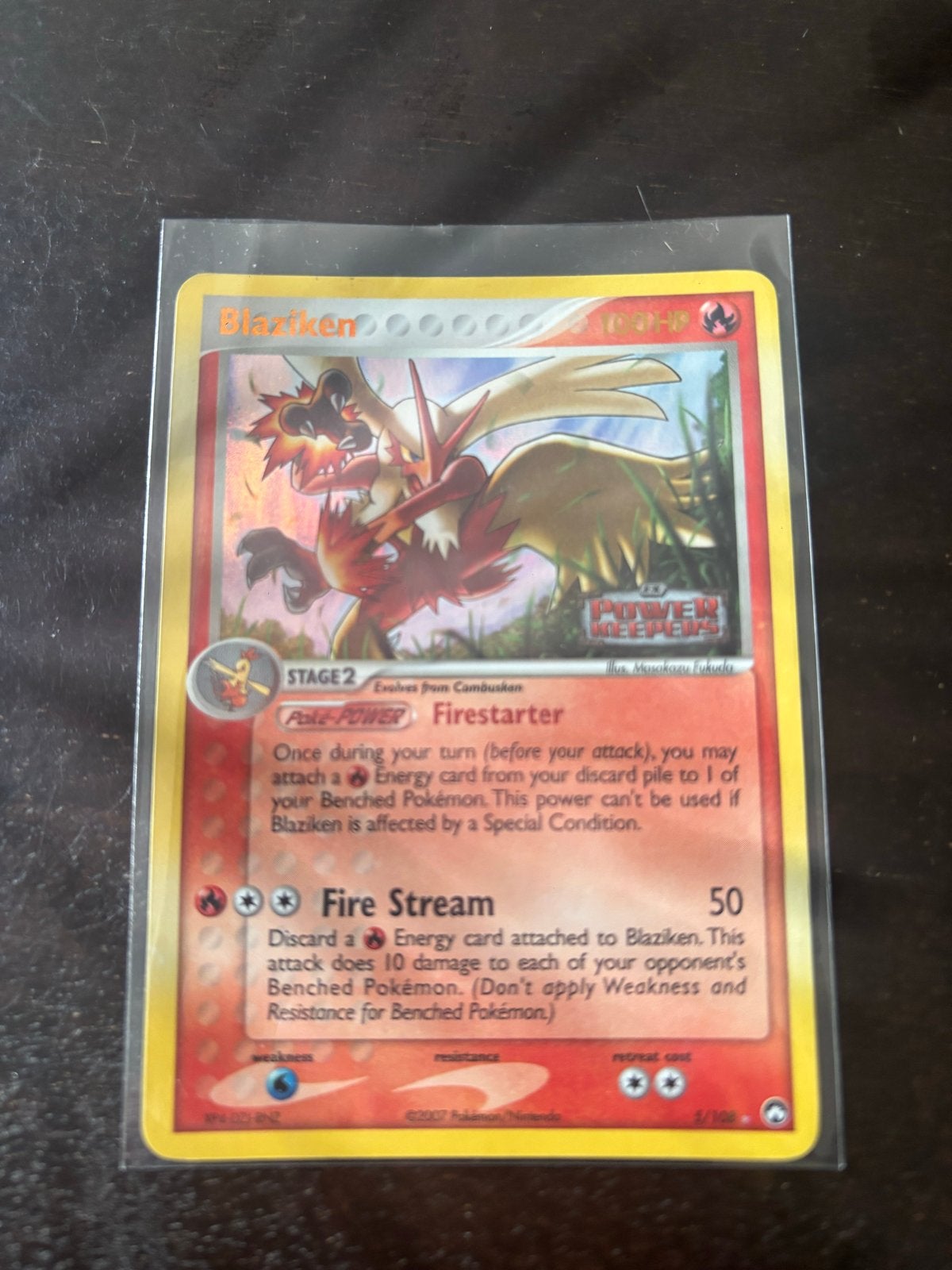 Blaziken Pokémon Kaart - Holo Rare - EX Ruby & Sapphire, Ophalen of Verzenden, Zo goed als nieuw, Losse kaart, Foil
