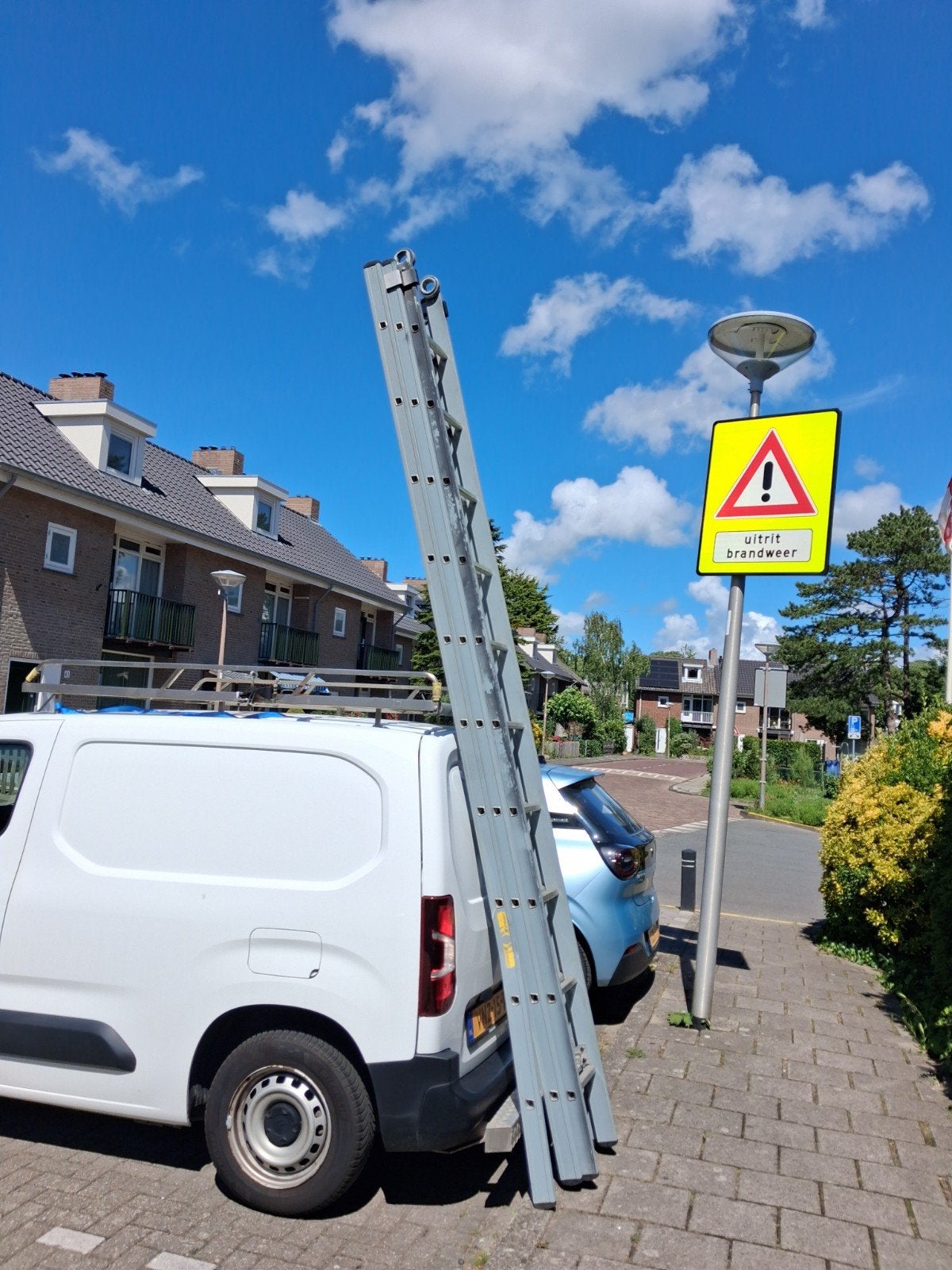 3 x10 Glazenwasser ladder ., Doe-het-zelf en Verbouw, Ladders en Trappen, Ophalen of Verzenden, 4 meter of meer