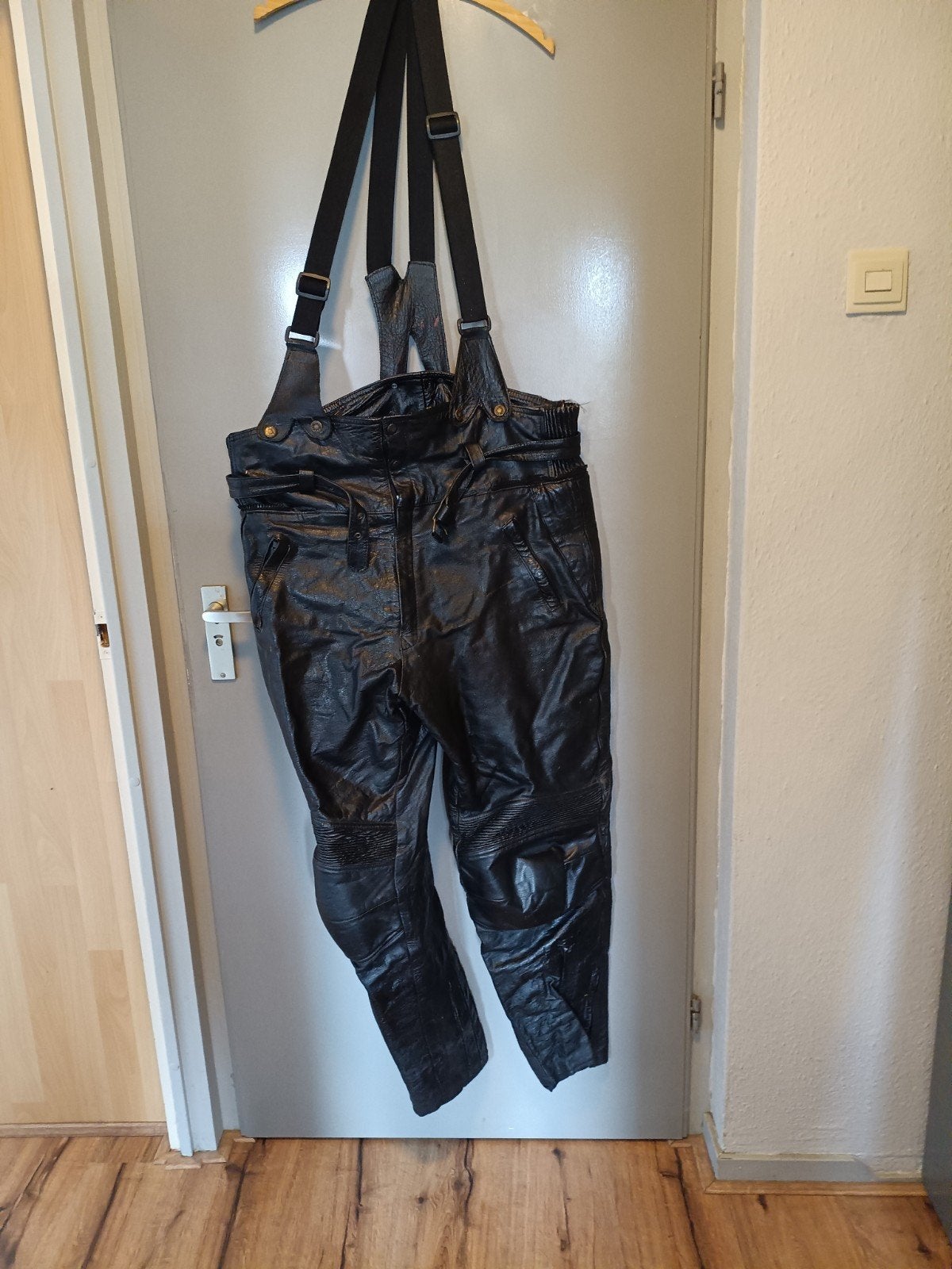 Leren Motorbroek 3XL met Knie- en Heupprotectie, Ophalen, Tweedehands, Heren, Broek | leer