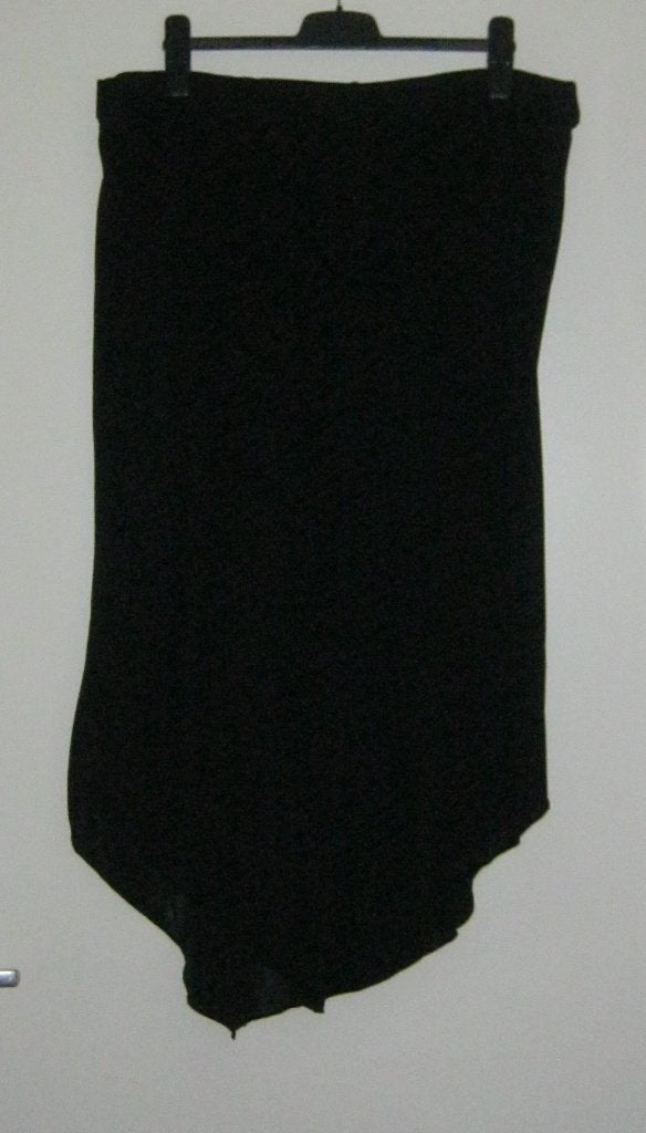 Nieuwe zwarte asymmetrische rok van Blacky Dress Berlin., Blacky Dress, Zwart, Maat 46/48 (XL) of groter, Nieuw