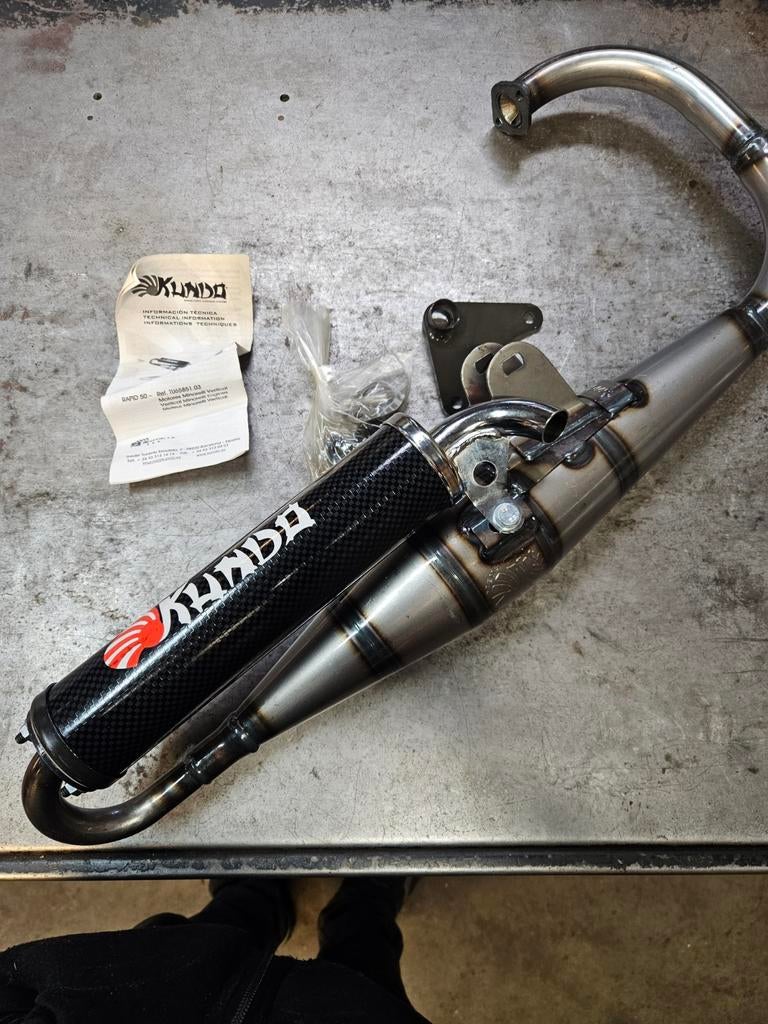 Minarelli Vertikaal Kundo terugloop uitlaat nieuw., Ophalen of Verzenden, Nieuw, Uitlaat, Aprilia