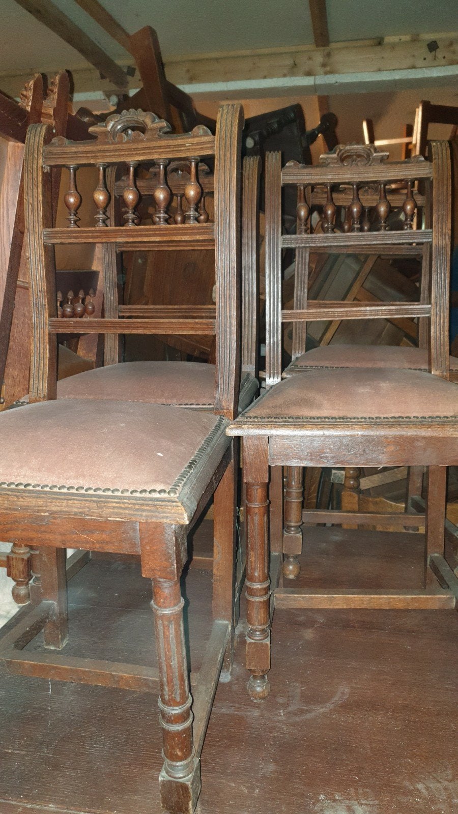 Antieke Henri II eetkamerstoelen - Set van 2, Ophalen