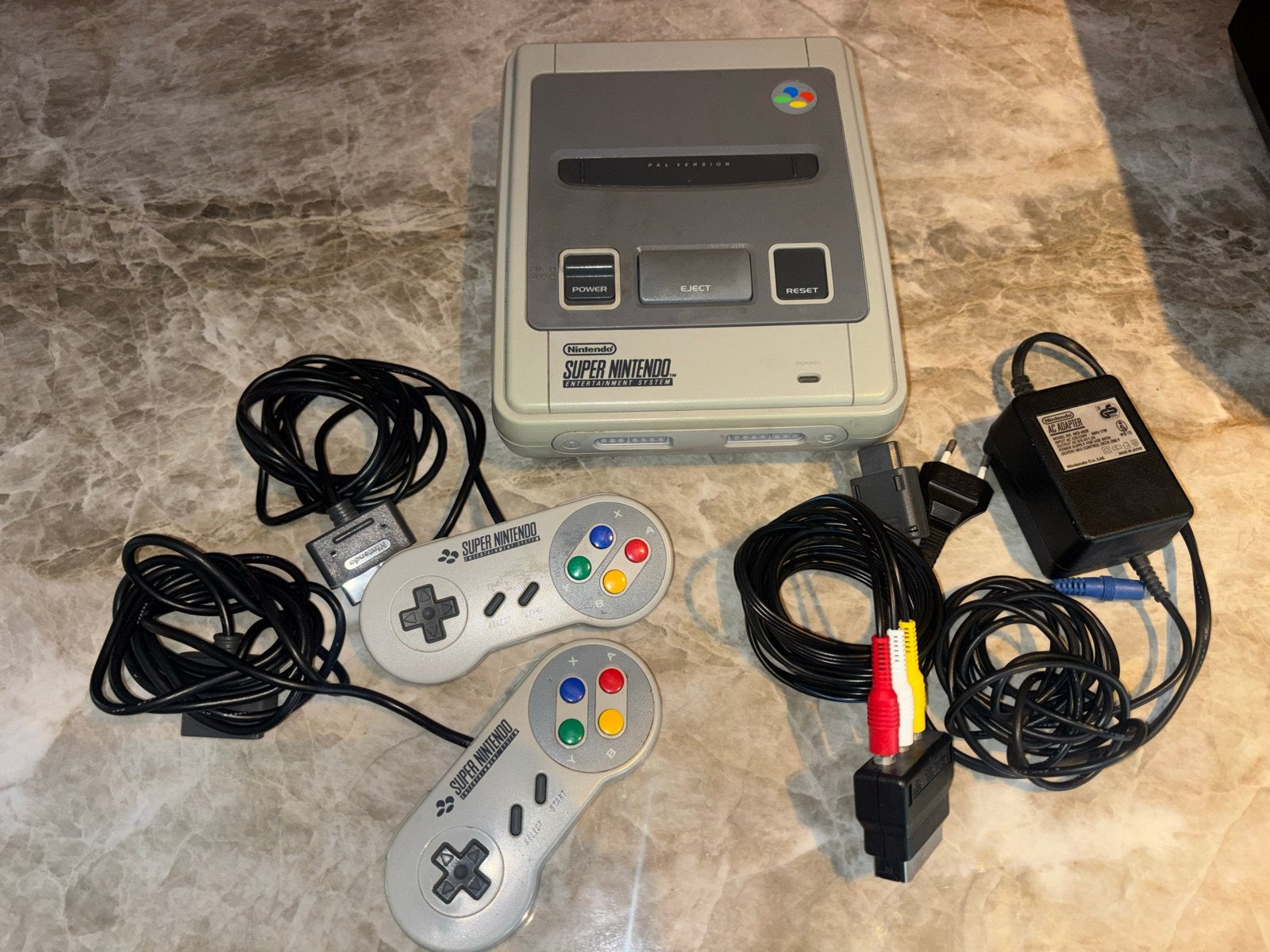 Super Nintendo Entertainment System (SNES) PAL met 2 control, Spelcomputers en Games, Ophalen of Verzenden, Gebruikt, Met 2 controllers
