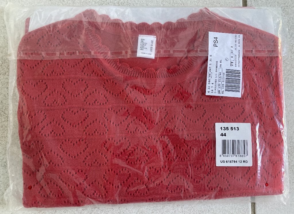 pullover/ trui 44 lange mouw NIEUW, Kleding | Dames, Truien en Vesten, Ophalen of Verzenden, Nieuw, Maat 42/44 (L), Rood