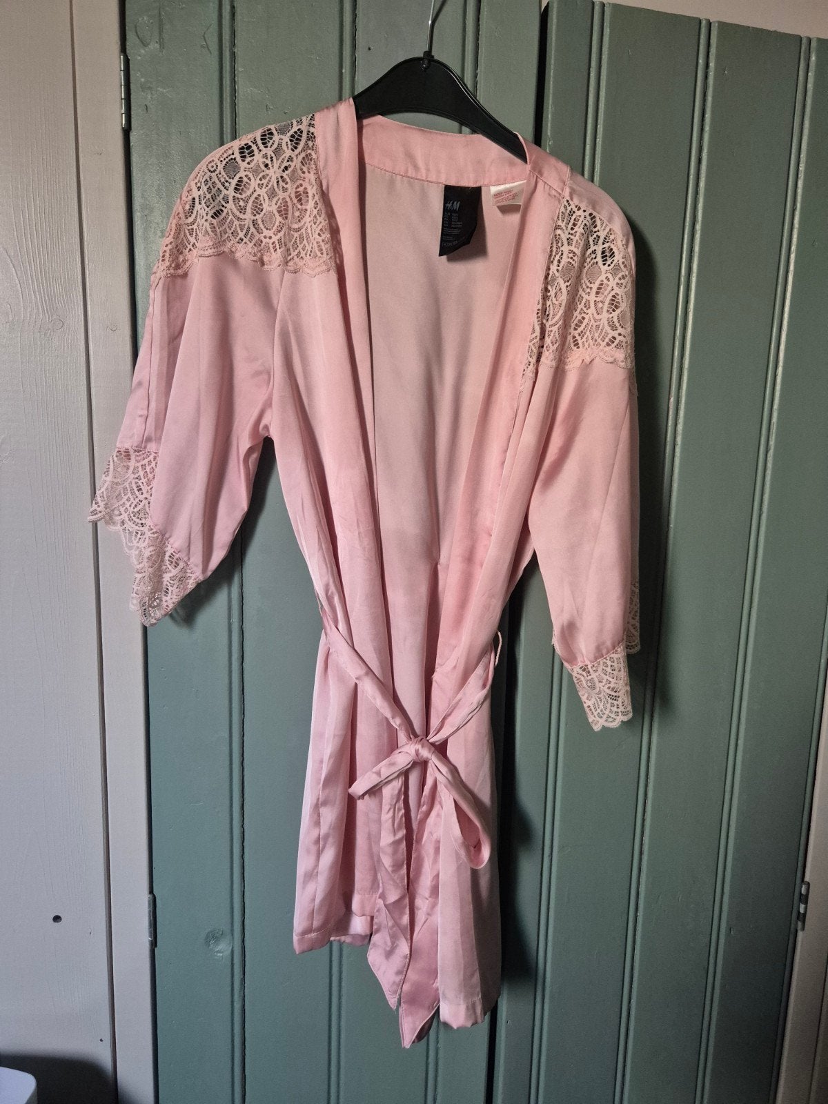 Roze  badjas met kant van H&M, H&M, Ophalen of Verzenden, Roze, Badjas