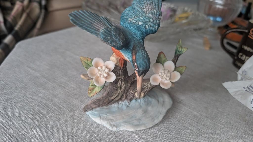 Prachtige porseleinen ijsvogel beeldje, 25+ jaar oud, Ophalen of Verzenden