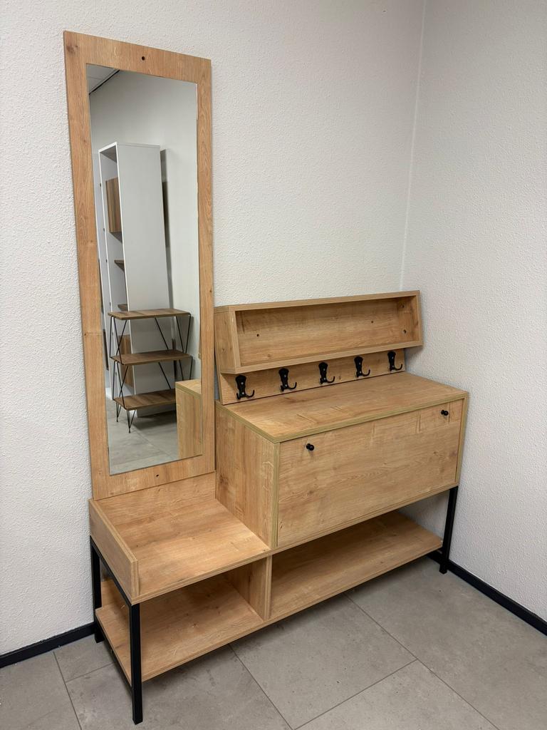 Mooie set voor in de Hal schoenenkast spiegel en kapstok, Huis en Inrichting, Kasten | Schoenenkasten, Ophalen, Zo goed als nieuw