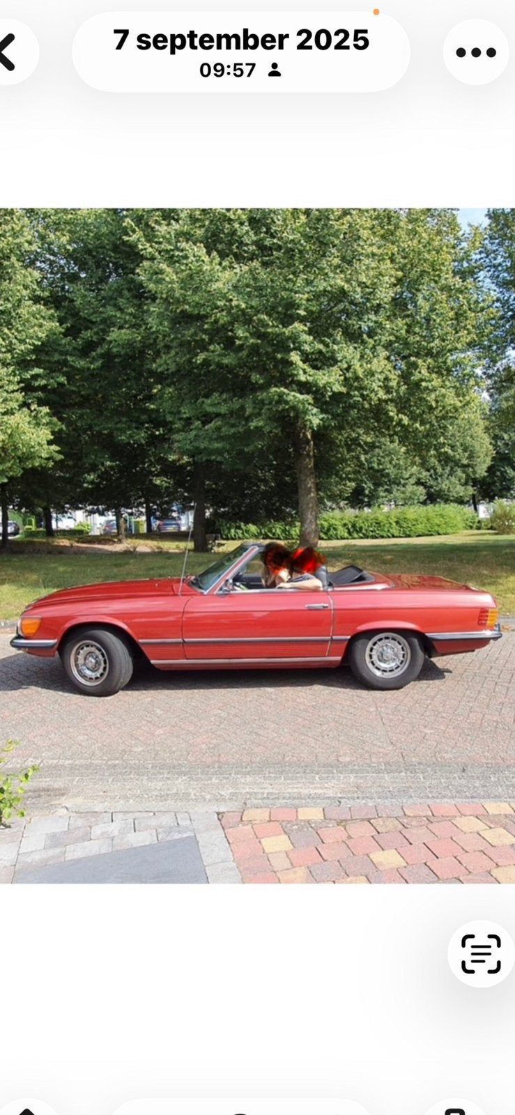 In zeer goede staat Mercedes 450 SL bordeau rood 1973, Automaat, Achterwielaandrijving, Zwart, Overige kleuren