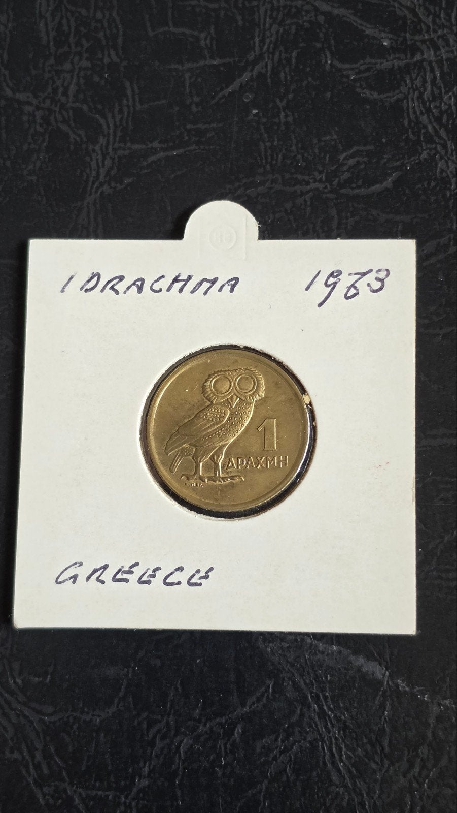 Griekse 1 Drachme munt 1973 - Uil van Athene, Ophalen of Verzenden, Losse munt