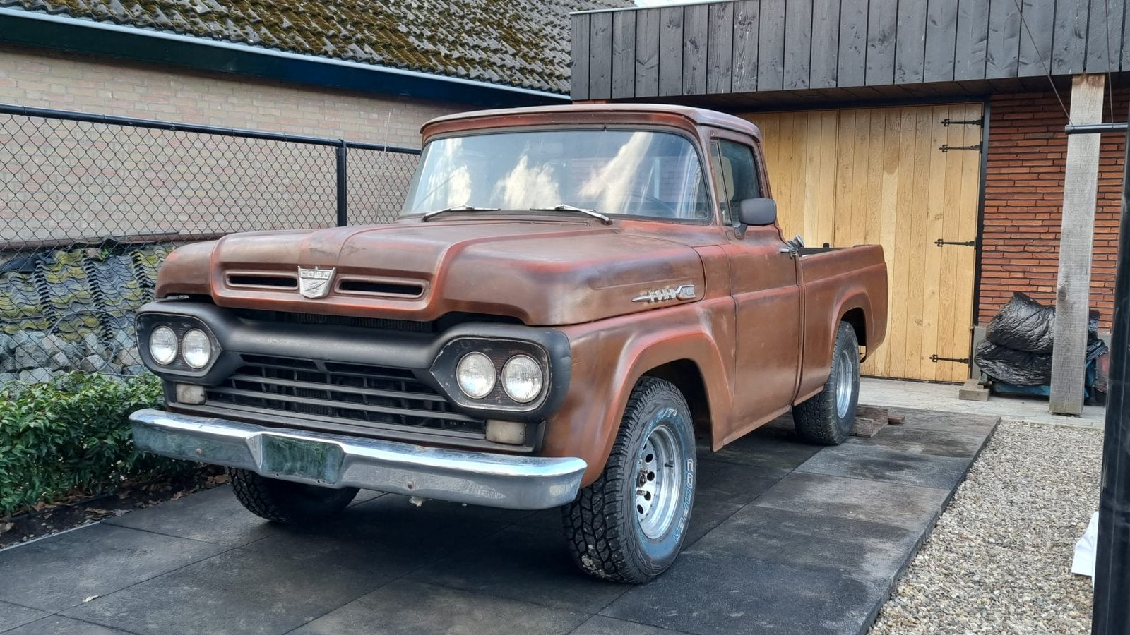 Ford F100 Shortbed Pick-up 1959 – Mooie projectauto met V8, Automaat, Overige carrosserieën, Bruin, Particulier