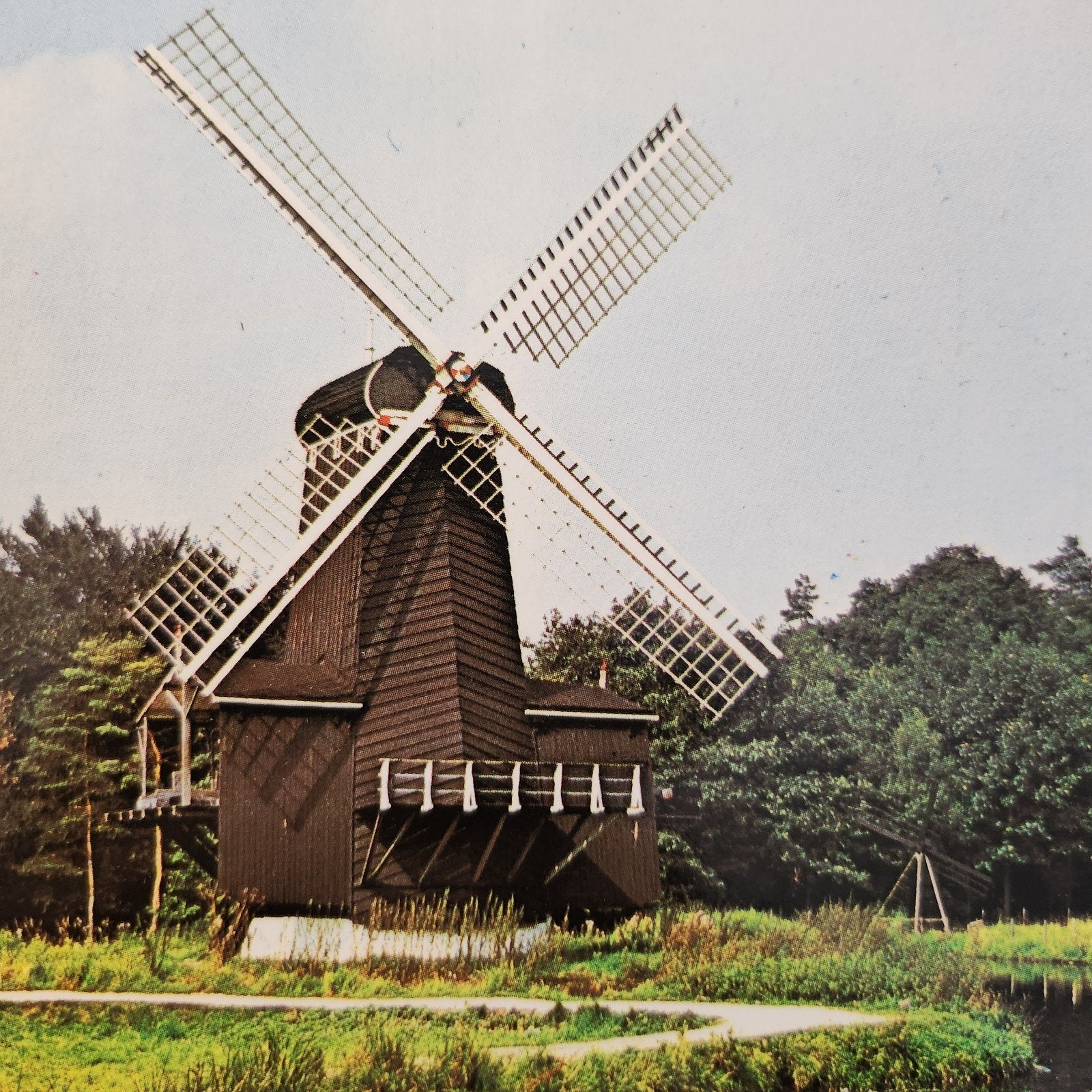 Postkaart Paltrokhoutzaagmolen, Nederlands Openluchtmuseum, Verzenden, Ongelopen, Zuid-Holland
