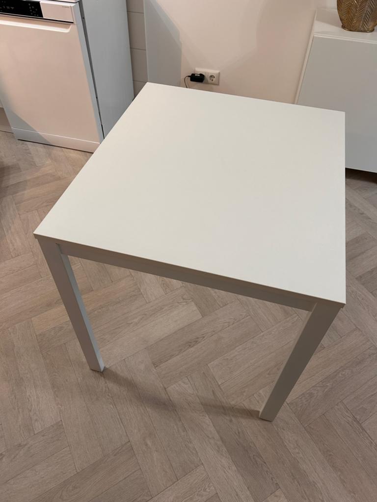 IKEA uitschuifbare eettafel wit – 80120x74 cm, Huis en Inrichting, Tafels | Eettafels, 50 tot 100 cm, 100 tot 150 cm, Rechthoekig