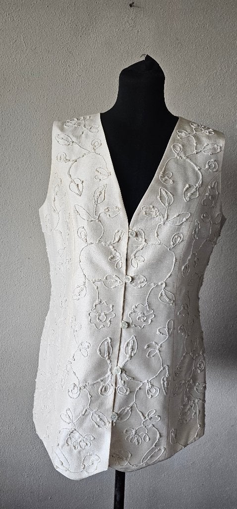 Chacok witte top maat 40 - Elegante mouwloze top (17425), Maat 38/40 (M), Wit, Ophalen of Verzenden, Gedragen