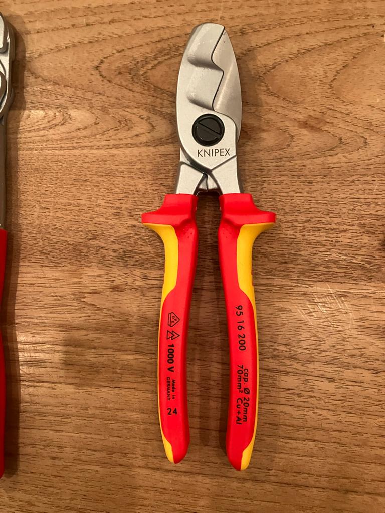 Knipex 95 16 200 Kabelkniptang VDE 1000V, Doe-het-zelf en Verbouw, Gereedschap | Handgereedschap, Ophalen of Verzenden, Nieuw