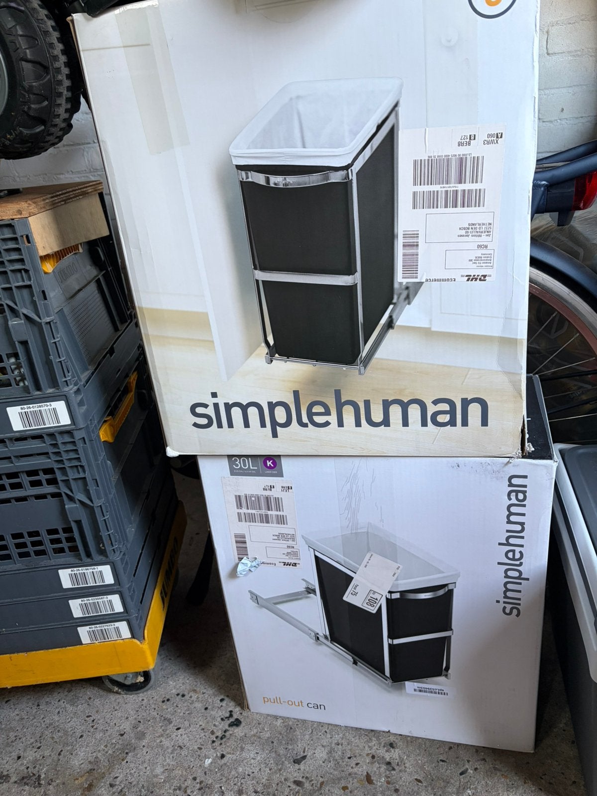 Simplehuman inbouw prullenbak 30L, 30 tot 40 liter, Ophalen of Verzenden, Nieuw, Kunststof