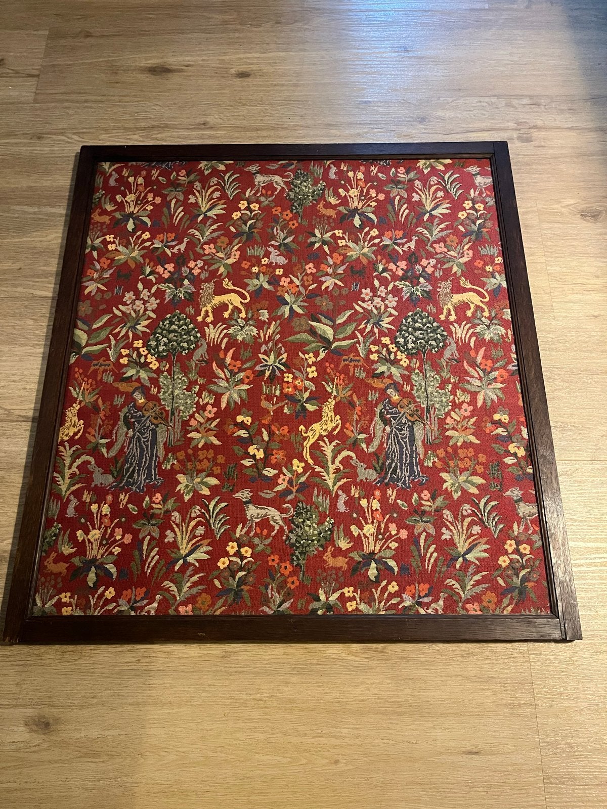 Wandtapijt met Middeleeuws Tafereel - 70x76 cm, Antiek en Kunst, Ophalen