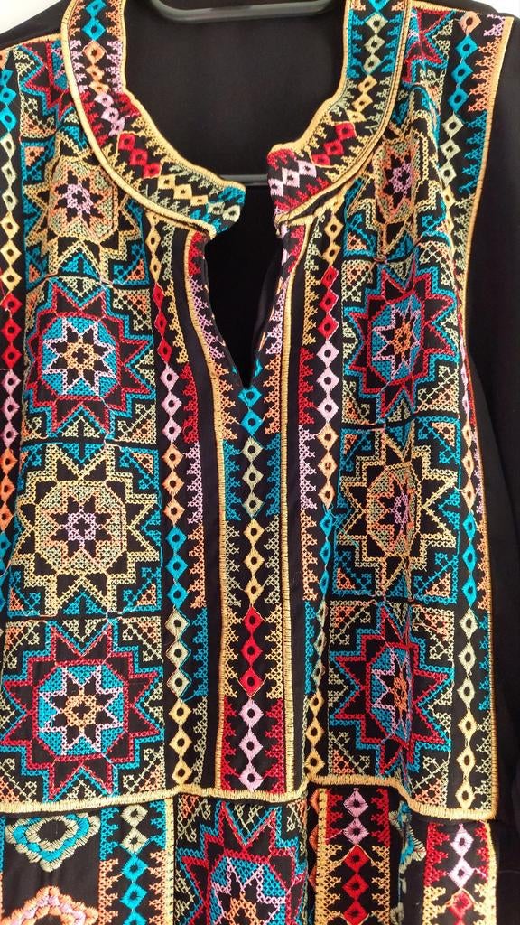 Prachtige Bedoeïenen Thobe uit Sinai, Egypte - M, Zwart, Nieuw, Geen merk, Onder de knie