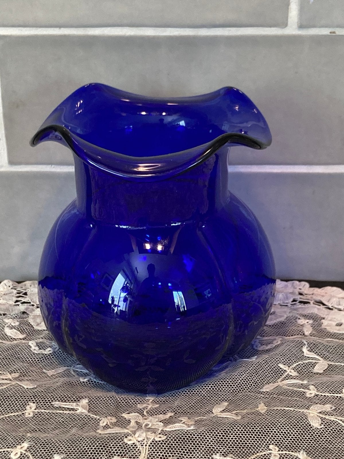 Vaasje, kobaltblauw glas, Leonardo (300425), Antiek en Kunst, Ophalen of Verzenden
