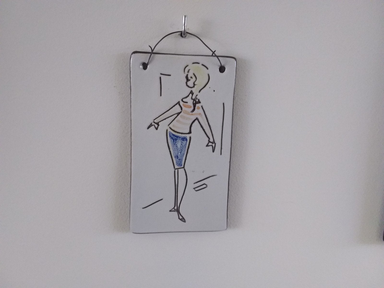Wandhanger,  wandbordje Aalten couzijn, Antiek en Kunst, Ophalen of Verzenden