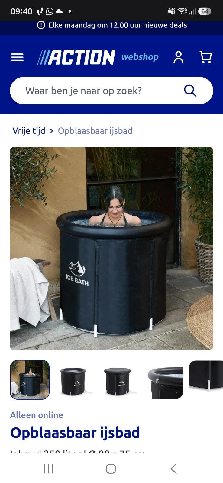 Opblaasbaar ijsbad - Perfect voor herstel en welzijn, Ophalen, Nieuw, Opblaasbaar
