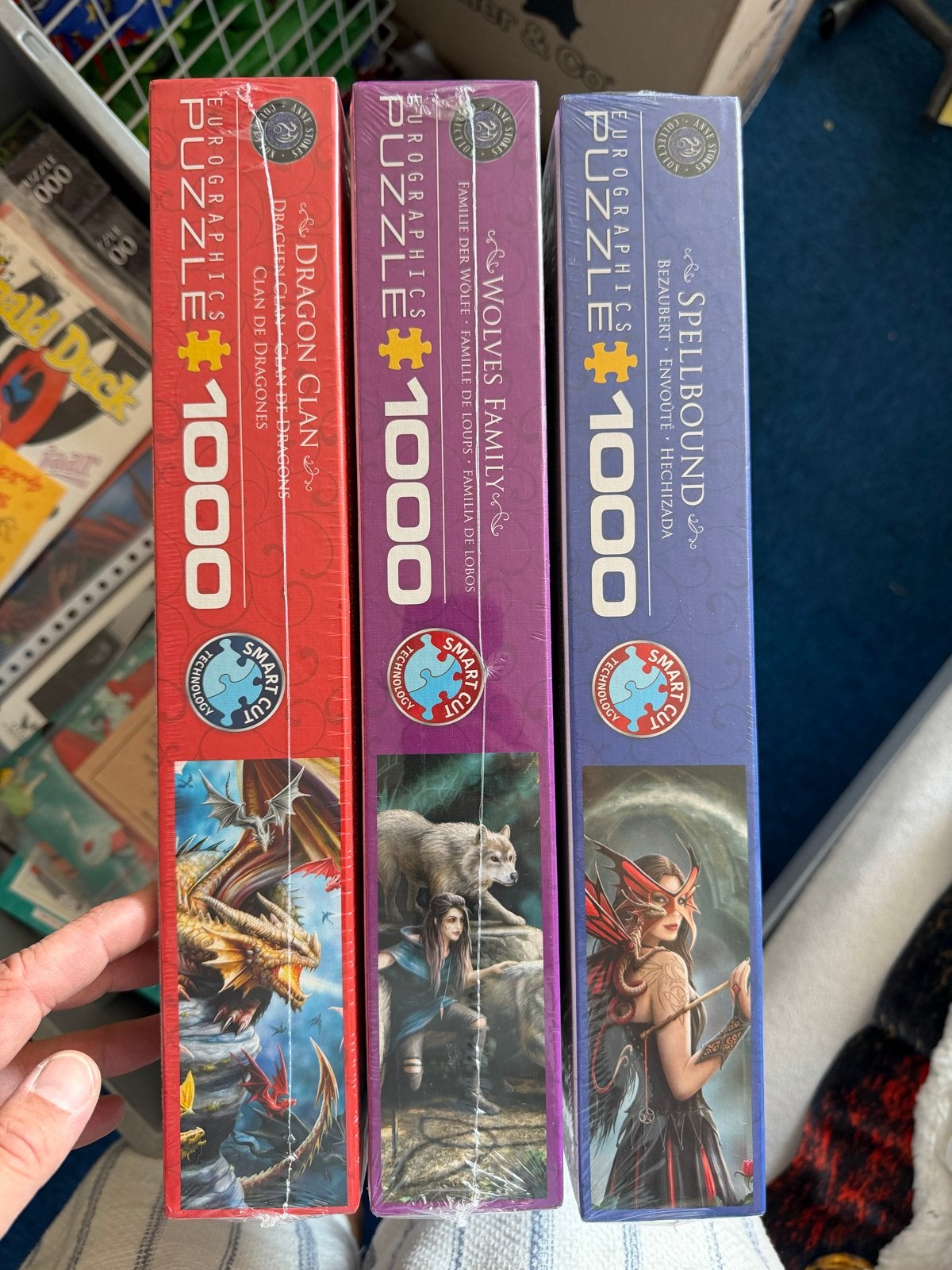 Anne Stokes Puzzels - 3 Nieuwe 1000 Stukjes Fantasy Puzzels, Ophalen of Verzenden, 500 t/m 1500 stukjes, Nieuw, Legpuzzel