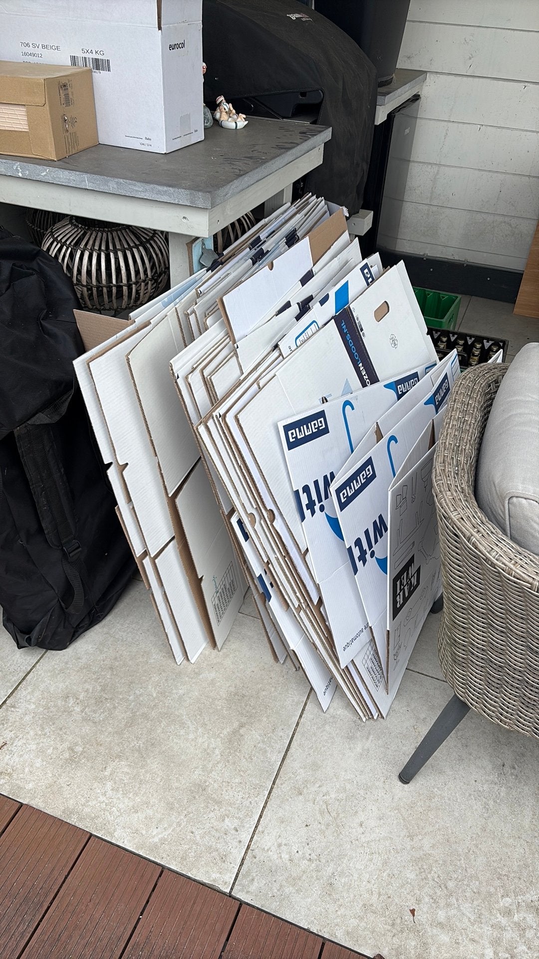 Verhuisdozen 1x gebruikt ca 100 stuks, Ophalen, Doos, 50 tot 75 cm, Zo goed als nieuw